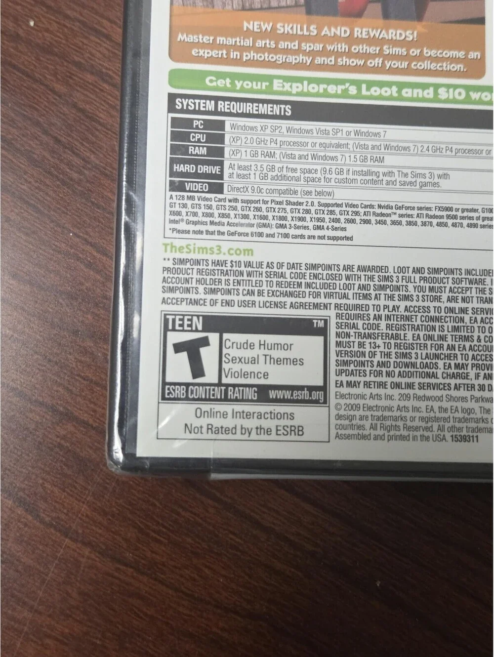 The Sims 3 World Adventures PC Mac Game CIB T EA 2009 Expansion Pack White Case